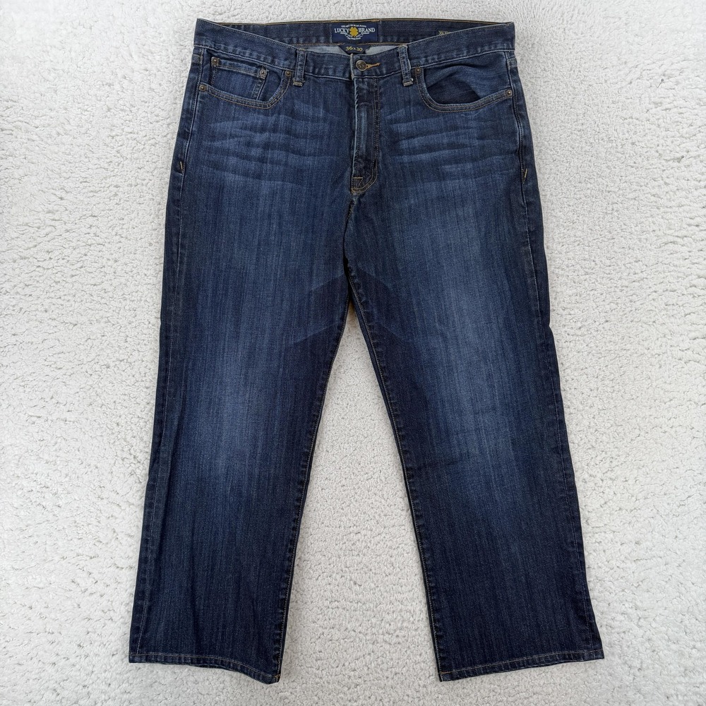 Lucky Brand 361 Vintage Straight Jeans Mens 36x30 Blue Relaxed Denim 7M11816